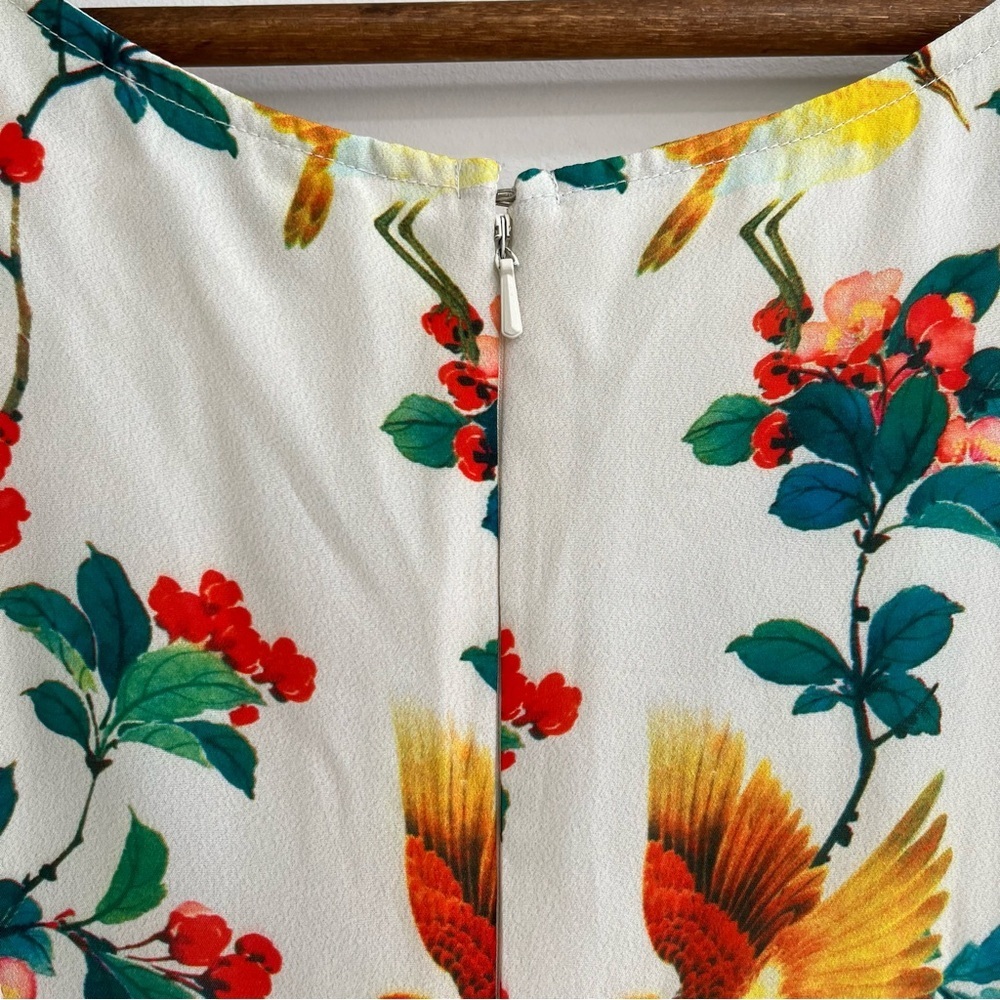 Eshakti tropical bird print romper bow detail retro vintage inspired medium - Picture 11 of 14